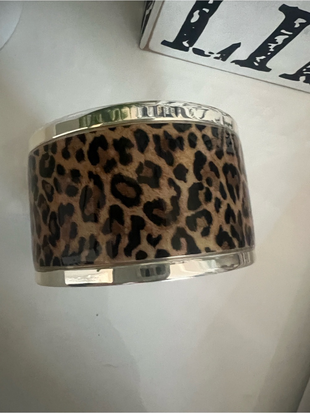 NWT BRIGHTON LEOPARD ANIMAL PRINT CATWALK POP APPEAL CUFF BRACELET - Picture 4 of 6